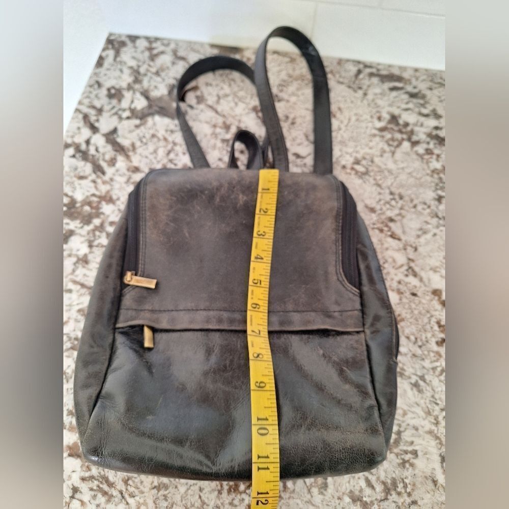 Brown leather backpack‎ - Picture 8 of 9